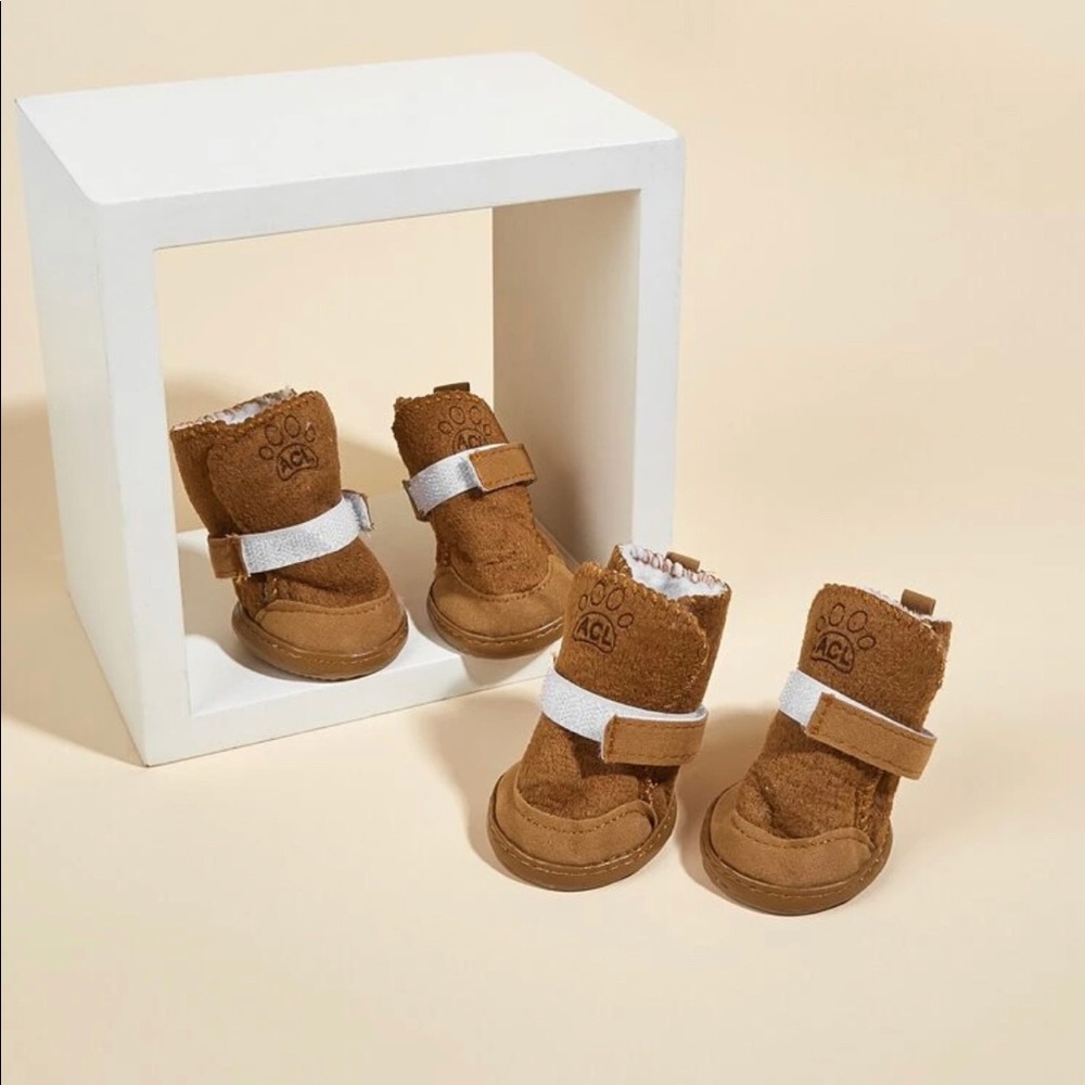 4 Piece Velcro Dog Warm Shoes